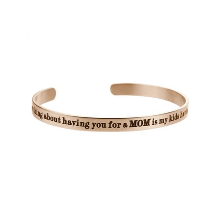The Best Thing About Having You For A Mom Is My Kids Having You For A Grandma Adjustable Cuff Bracelet Wristband (Best Thing To Clean Silver Jewellery)