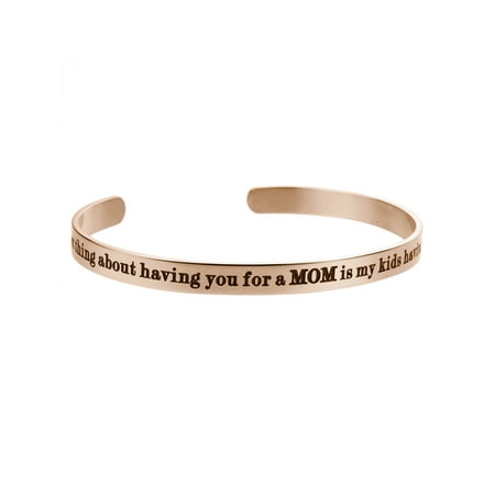 The Best Thing About Having You For A Mom Is My Kids Having You For A Grandma Adjustable Cuff Bracelet Wristband Bangle