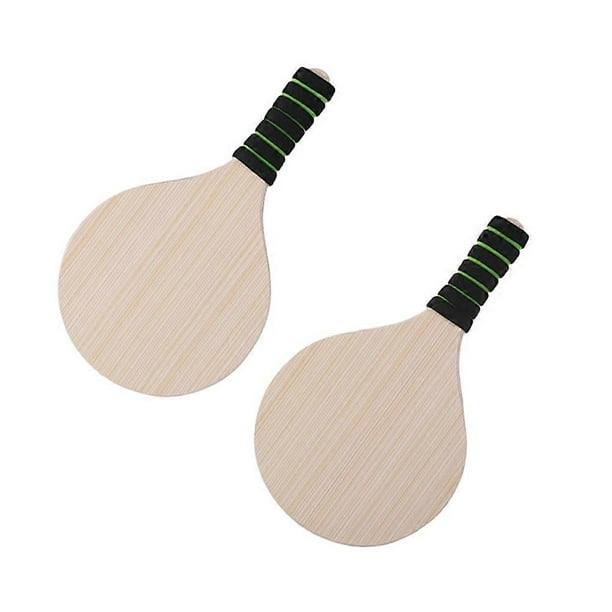 Wood Tennis Racket: 2pcs Wood Beach Racket Racquets, Beach Ball Paddle, Beach Ball Racket