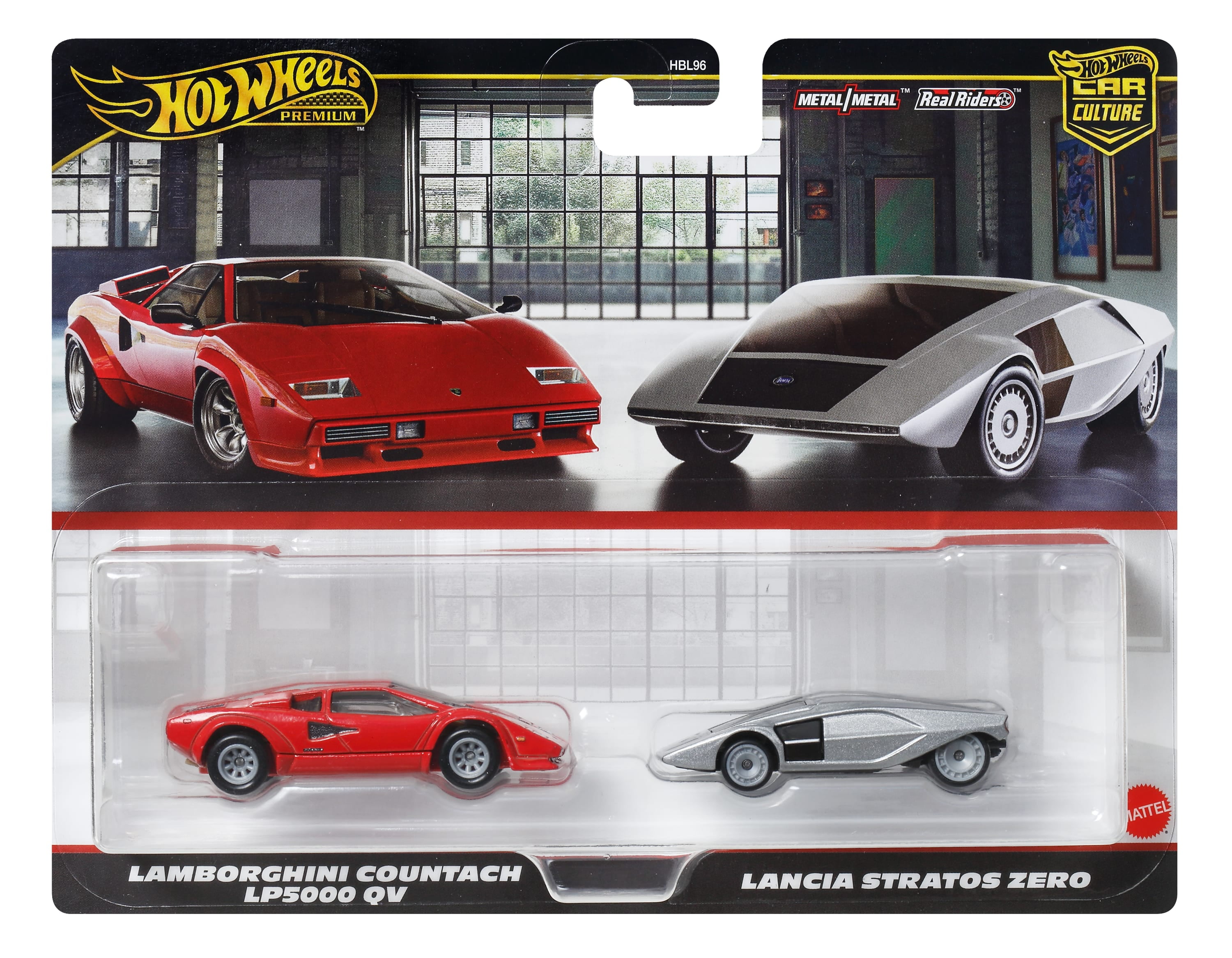 Hot Wheels Premium Car Culture 2-Pack, Toy Cars for the Adult Collector, Lancia Stratos Zero - Walmart Exclusive