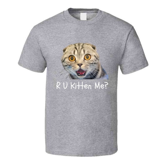 R U Kitten Me Funny Cat T-Shirt Novelty Gift Animal Glam Fashion Unisex Shirt