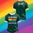thumbnail image 2 of GrmtClth We the People Means Everyone Printing Shirts 2026 Pride Month Rainbow Color Blocking Tops Summer American Flag Tee Trendy Unisex Short Sleeve Clothes Dark Green 3XL, 2 of 3