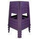 thumbnail image 1 of Banco tipo Rattan Cuadrado Bergmann 4 Bancos de plástico apilables Color Morado Bali, 1 of 3