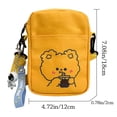 thumbnail image 3 of Ladies Small Canvas Shoulder Bags Phone Bag Handbags Purse WHITE, 3 of 8