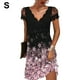 thumbnail image 5 of Sonducket Vestido de mujer con cuello en V Fecha Noche Colegio Escuela Banquete Ropa de verano Vestidos Rosa S, 5 of 5