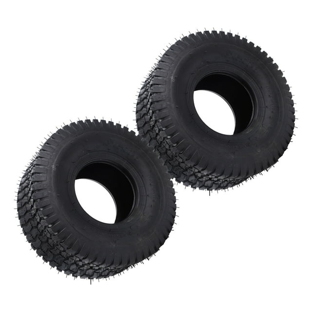 Mower Tires, 15x6.00-6 Tyre Excellent Traction Improved Stability 570 Lbs Load Versatile 2PCS 30 Psi Pressure Riding Mowers Tyre for Garden Tractor