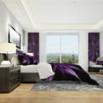 thumbnail image 3 of Designart 'Fractal Flower Purple' Modern & Contemporary Bedding Set - Duvet Cover & Shams, 3 of 4
