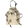 thumbnail image 1 of Istanbul Apron, Vintage Turkey Istanbul Cityscape Landmark Constantinople Sketch Ottoman Art, Unisex Kitchen Bib with Adjustable Neck for Cooking Gardening, Adult Size, Dark Taupe Beige, by Ambesonne, 1 of 4