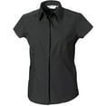 thumbnail image 2 of Russell Collection Ladies/Womens Short Sleeve Poly-Cotton Easy Care Poplin Shirt, 2 of 7