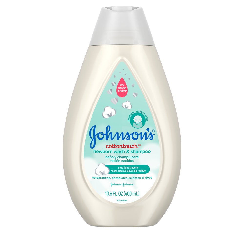Johnson's CottonTouch Newborn Baby Body Wash & Shampoo, 13.6 fl. oz
