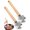 2, variant on Meat Chopper with Wooden Handle, 304 Stainless Steel 6-Blade Ground Beef Masher, 11 Inch Potato and Fruit Masher,Metal Meat Masher for Kitchen (1)