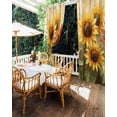 thumbnail image 5 of nqOlkjepod Outdoor Curtains for Patio Waterproof, Summer Sunflowers Outdoor Privacy Panels Grommet, Spring Oil Painting Floral Leaf Plant Blackout Outside Curtains for Porch 54"x108", 2 Panels, 5 of 8
