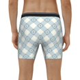 thumbnail image 4 of Rateoe Daisy Plaid Blue Print Men’s Underwear Boxer Briefs Soft Comfortable Underwear Boxer Briefs, Long Leg Briefs,Anti-chafing Boxer Briefs, 4 of 7