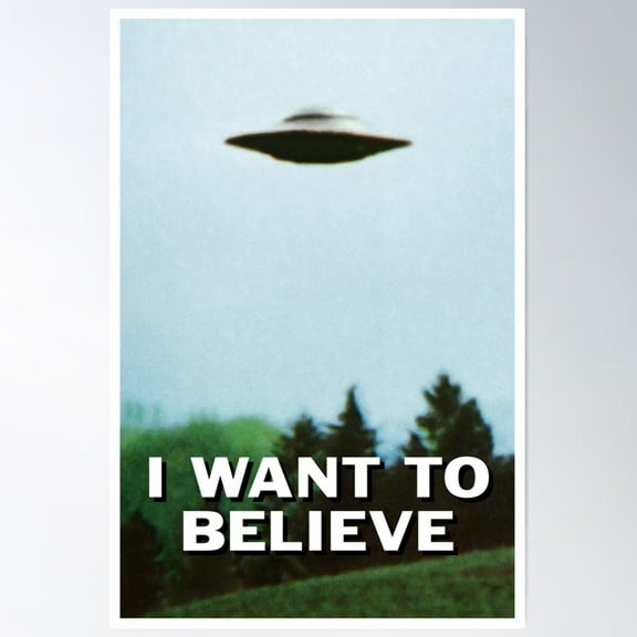 I Want To Believe Original Poster Poster Wall Art, Modern Wall Decor For Living Room Bedroom, 8x12 UNFRAMED