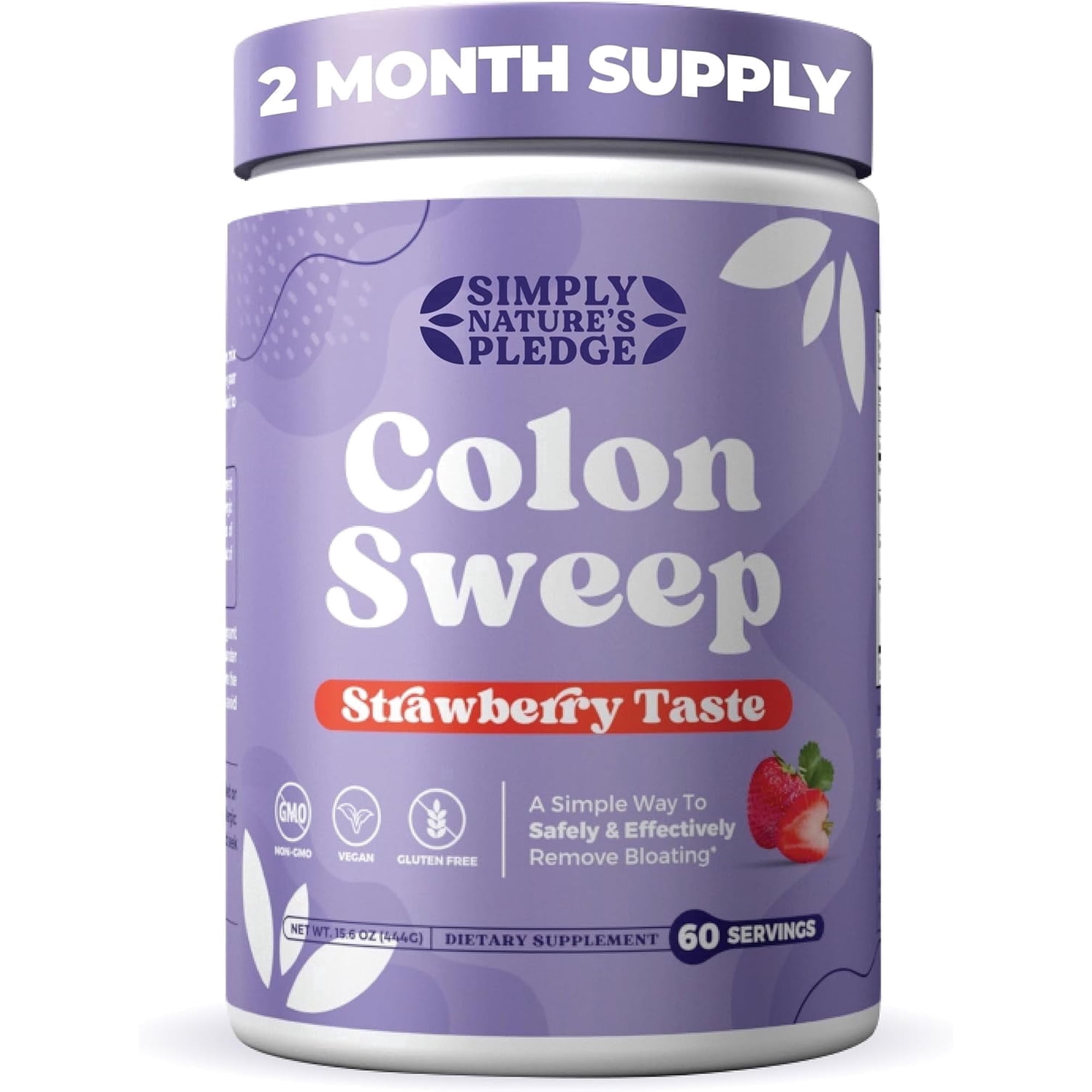 Simply Nature's Promise ColonSweep Psyllium Husk Powder Gluten-Free Colon Detox and Bloating Relief 16 oz 60 Servings