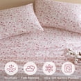thumbnail image 4 of 3-Piece Twin XL 100% Cotton Flannel Pigment Printed Sheet Set,Holiday Doodles, 4 of 21