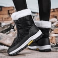 thumbnail image 6 of Xiaoxatg Fashion Women's Winter Flat Zipper Warm Boots Stylish Comfortable Mid Calf Shoes 8 Black, 6 of 9