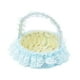 thumbnail image 1 of Cesta de flores para boda, cestas tejidas, portátil, hermosa cesta de flores para niña, de mano, para fiestas, bodas, eventos y ocasiones especiales. Azul, 1 of 8