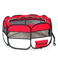 thumbnail image 4 of GoDecor 35.4" Folding Pet Dog Cat Tent Playpen Exercise Play Pen Soft Fence Cage Ken Red, 4 of 8