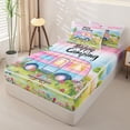 thumbnail image 3 of Homewish Pink Blue RV Car Camping Zipper Twin Comforter Sets with Fitted Sheet and 2 Pillowcases, Watercolor Flower Zipper Bedding Set for Women, Polka Dots Reversible, 4 Pieces, 3 of 6