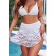 thumbnail image 4 of POGLIP Bas de Bikini Femme en Dentelle Blanche Noire au Crochet, 4 of 6