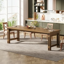 Tribesigns 78.74-Inch Long Dining Table for 6 to 8 People, Rectangle Kitchen Table Farmhouse Dining Room Table