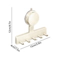 thumbnail image 3 of Suction Cup Hooks No Drill Strong Load Bearing Wall Mounted Towel Rack for Bathroom Kitchen Storage, 3 of 8