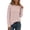 Beige, variant on Women's Waffle Knit Top Crew Neck Long Sleeve Casual Pullover Blouse