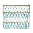 thumbnail image 1 of Layer Functional Storage Rack Hand Woven Net Wooden Rod Transparent Mesh Hanging Design for Baby Children Bedroom Nursery Organizer, 1 of 4