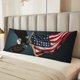 thumbnail image 2 of Balery American Flag Funda Protectora para Almohada Corporal de Algodón Hipoalergénico con Cierre(55 x 21 pulgadas), Almohadas No Incluidas, 2 of 7