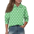 thumbnail image 3 of YOUYEDIAN Long Sleeve Polo Shirts for Boys Size 13-14 Kids Golf School Uniform Toddler Girls Spring Collared T Shirt Dress Athletic Outfit (Army Green), 3 of 6