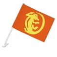 thumbnail image 1 of Hidden Temple Orange Iguanas Car Truck Flag with Window Clip On Pole Holder, 1 of 1