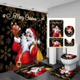 thumbnail image 2 of Sparkling Bathroom Four Piece Ensemble With Festive Holiday For Seasonal Home Styling Linen Fitted Sheet Sheet Set Deep Pockets Deep Pocket Sheets Extended Sheets Satin Deep Pocket Sheets Soft Sheets, 2 of 4