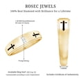 thumbnail image 6 of Rosec Jewels Natural Wide Diamond Band for Men - HI-SI Quality - Cross Band - Ready to Gift for Christmas, 10K Yellow Gold, US 4.00, 6 of 9