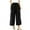 Black, variant on Linen Pants Women Plus Size,Womens Fashion Casual Pants Gifts for Women,Pants for Women Elastic High Waist Linen Pant Pockets Cropped Trouser