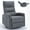 Gray, variant on Aukfa 360° Swivel Manual Recliner Chair, Overstuffed Nursery Glider Chair for Living Room, Brown