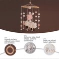 thumbnail image 3 of Wabjtam Crib Mobile Baby Girl Mobile with Felt Clouds Wooden Hanging Toys Handmade Cotton Balls, 3 of 5