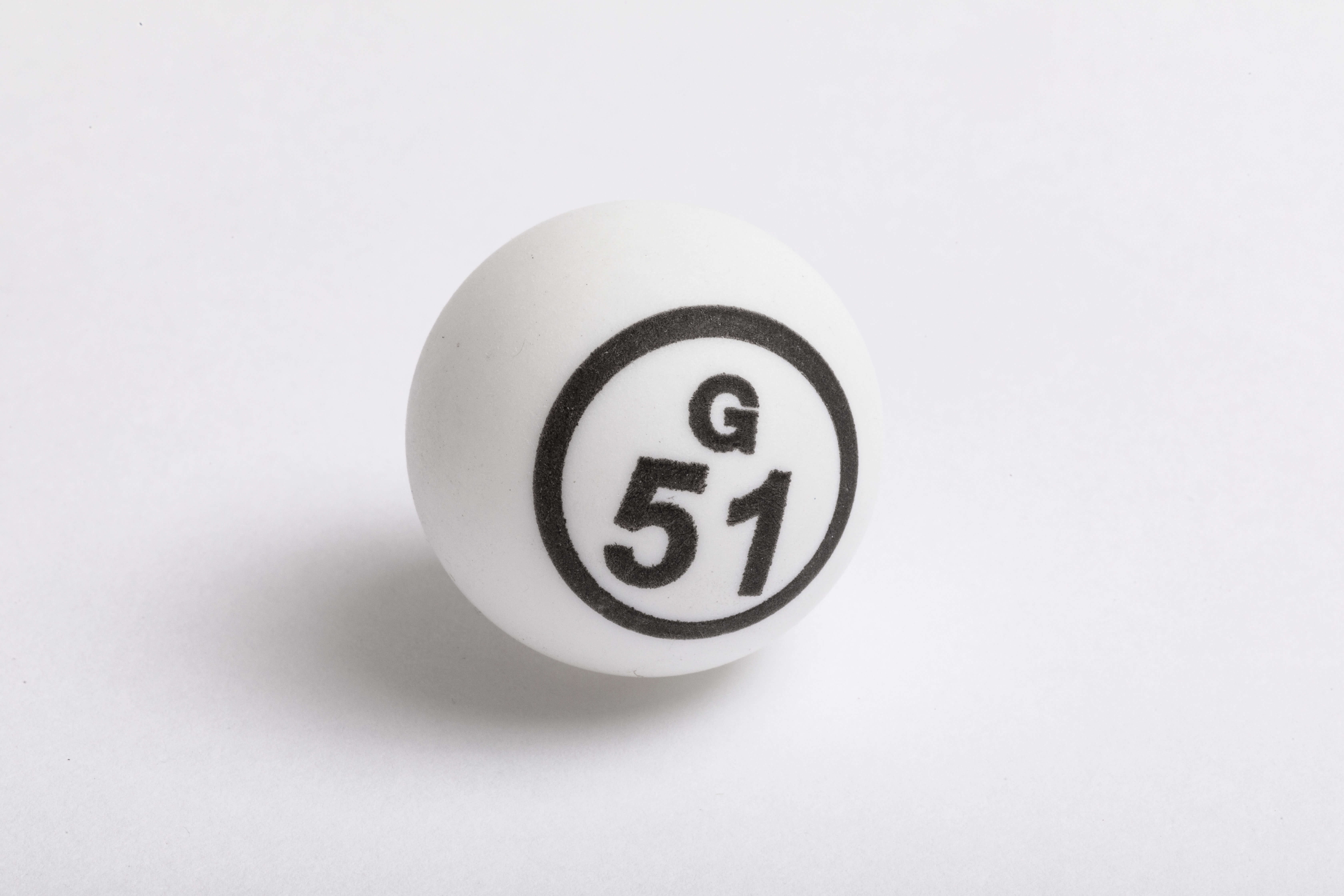 Regal Games, White Bingo Balls, 75 Count