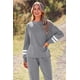 thumbnail image 5 of Conjunto Deportivo PRETTYGARDEN de Dos Piezas Ropa Casual a Rayas Gris XXL, 5 of 8