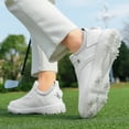 thumbnail image 6 of SKIUHS Men's Golf Shoes – White & Black Spiked Sole for Traction, Water-Resistant & Comfort for On-Course Play, 6 of 8