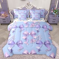 Homewish Xmas Nutcracker Twin Bedding Sets 7-Piece for Teens Boys Girls,Ballet Girl Bedding Comforter Set Microfiber,Merry Christmas Breathable Sheet Sets,Super Cozy Room Decor,Reversible