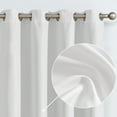 thumbnail image 2 of Vangao Linen Texture Curtains White Light Filtering for Bedroom Living Room Set of 2 Panels Grommet Drapes 52" x 63", 2 of 7