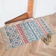 thumbnail image 2 of Nvzi Boho Bath Rug Bohemian Area Kitchen Runner Rug with Tassels Cotton Washable Carpet Mat Decoration of Bedroom Bathroom Entryway Hallway Indoor Home 23*35inch(02), 2 of 5
