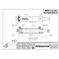thumbnail image 4 of Hydraulic Cylinder 2.5 in bore x 30 in stroke pin eye hydraulic cylinder Welded Double Acting 3500 PSI, 4 of 6