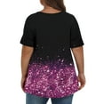 thumbnail image 7 of IYYVV Cute Plus Size Tops Casual Summer Casual Sexy Shirts For Women Sequin Print V Neck T Shirts Short Sleeve Tunics Trending Womens Clothes Fall Fashion 2024 Red 5XL, 7 of 7