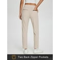 thumbnail image 4 of BALEAF Womens Business Casual Pants Stretch Travel Pants On Airplane with Zipper Pockets Dressy Slacks Golf Work Office Beige 3XL, 4 of 7