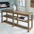 thumbnail image 2 of Signature Design by Ashley Cabalynn Farmhouse Sofa Table with 2 Adjustable Shelves, Light Brown, 2 of 6