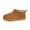 Brown, variant on Womens Fleece Lined Mini Snow Boots Buckle Strap Faux Suede Warm Slip on Winter Booties