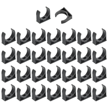30 Pack Water Pipe Clamps Clips, U-Shaped Tubing Hose Buckles, Irrigation Tube Holder for 32mm OD for TV Trays Tube Hose Hanger Support Tubing, Gray