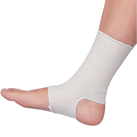 Champion Firm Elastic Ankle Support, White, Small